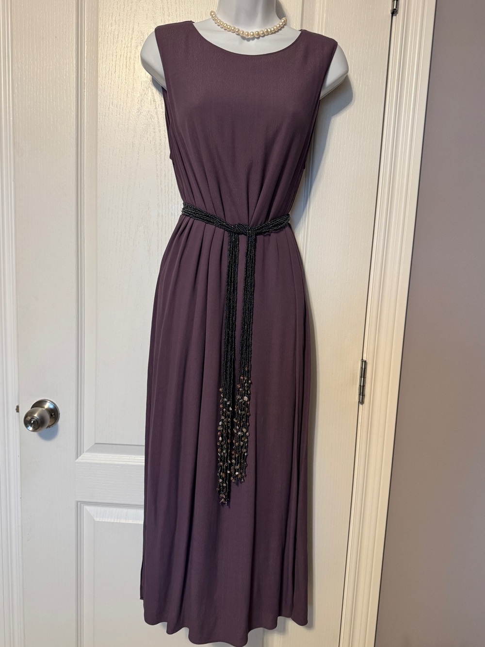 Wilfred Free Plum Open-Back Maxi Dress Size M